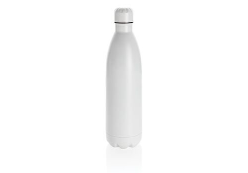 Solid color vacuum stainless steel bottle 1L, white