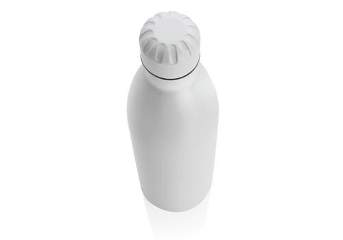 Solid color vacuum stainless steel bottle 1L, white