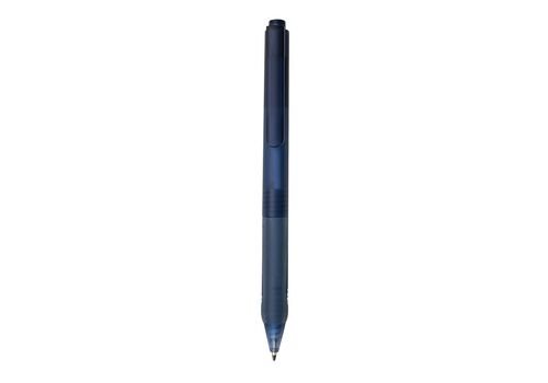 X9 frosted pen with silicon grip, navy
