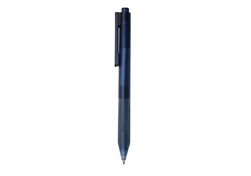 X9 frosted pen with silicon grip, navy