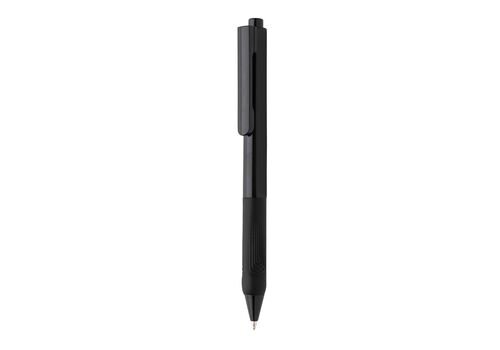 X9 solid pen with silicon grip, black