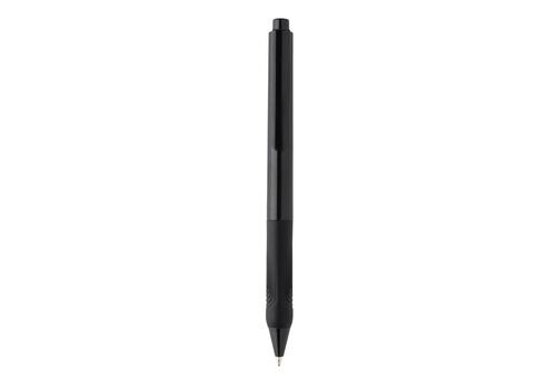 X9 solid pen with silicon grip, black