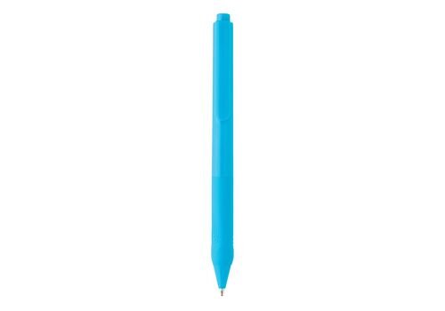 X9 solid pen with silicon grip, blue
