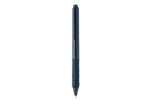 X9 solid pen with silicon grip, navy