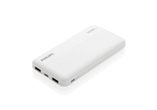 Philips 10.000 mAh slim powerbank, white