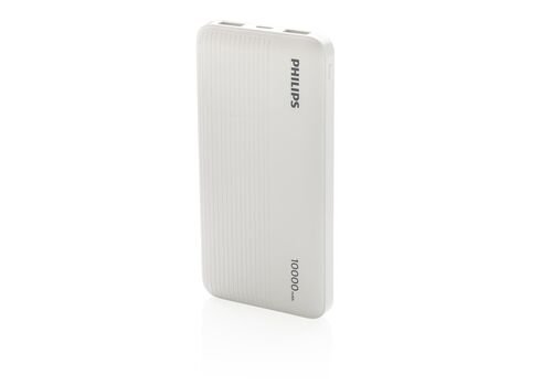 Philips 10.000 mAh slim powerbank, white