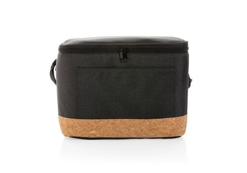 Impact AWARE™ XL RPET two tone cooler bag w/cork detail, bla