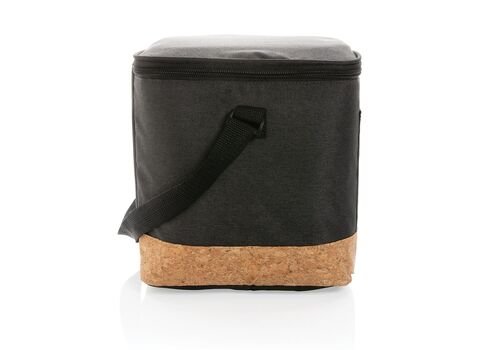 Impact AWARE™ XL RPET two tone cooler bag w/cork detail, bla