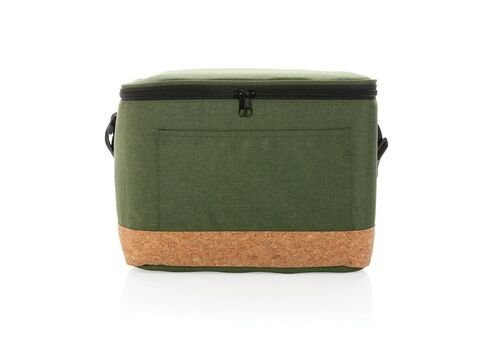Impact AWARE™ XL RPET two tone cooler bag w/cork detail, gre