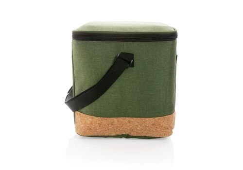 Impact AWARE™ XL RPET two tone cooler bag w/cork detail, gre