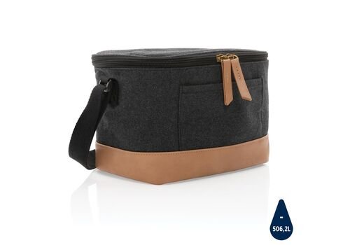 Impact AWARE™ 16 oz. rcanvas six can cooler bag, black