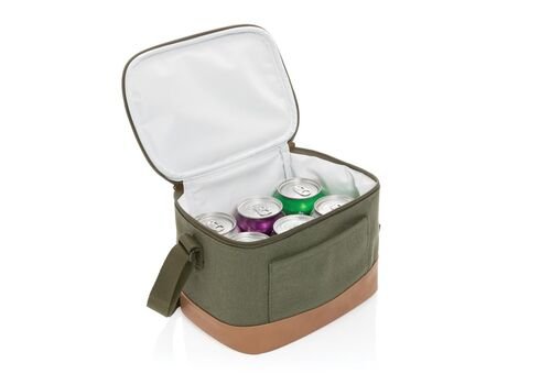 Impact AWARE™ 16 oz. rcanvas six can cooler bag, green