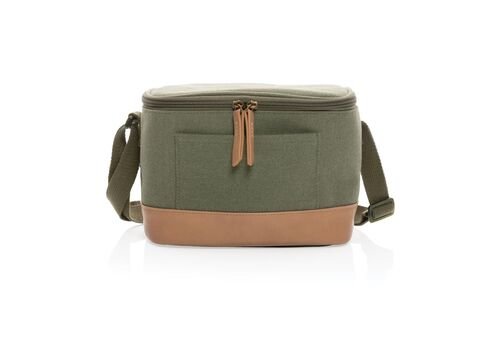 Impact AWARE™ 16 oz. rcanvas six can cooler bag, green