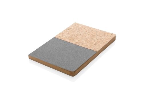 A5 cork &amp; kraft notebook, black