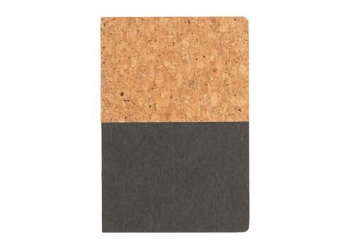 A5 cork &amp; kraft notebook, black