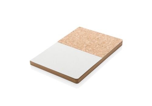 A5 cork &amp; kraft notebook, off white
