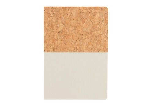 A5 cork &amp; kraft notebook, off white