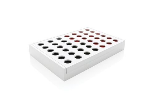 Connect four wooden game, white