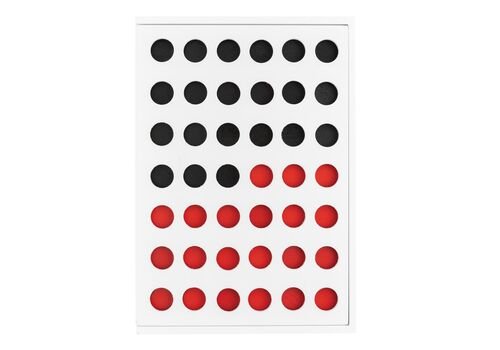 Connect four wooden game, white