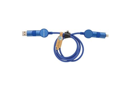 Oakland RCS recycled plastic 6-in-1 fast charging 45W cable,