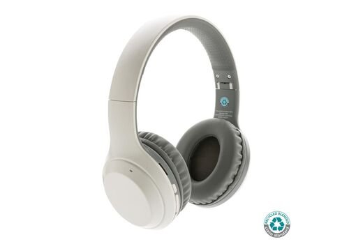 RCS standard recycled plastic headphone, white