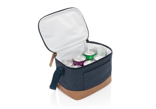 Impact AWARE™ 16 oz. rcanvas six can cooler bag, blue