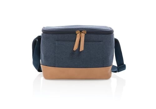 Impact AWARE™ 16 oz. rcanvas six can cooler bag, blue