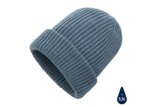 Impact AWARE™  Polylana® double knitted beanie, blue