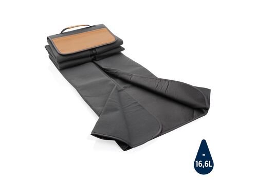 Impact AWARE™ RPET picnic blanket with PU cover, anthracite