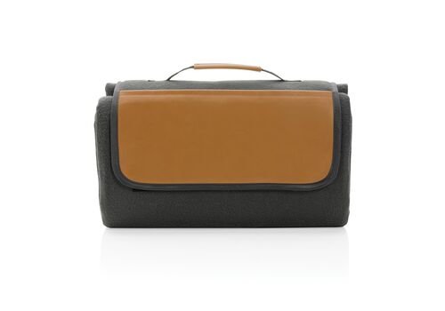 Impact AWARE™ RPET picnic blanket with PU cover, anthracite