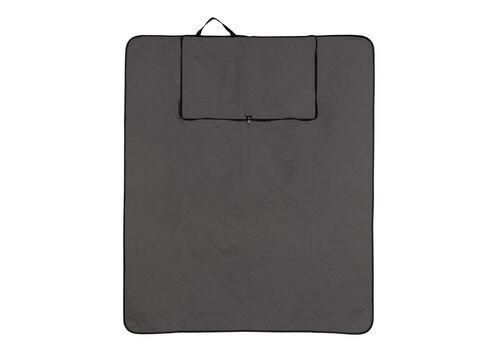 Impact Aware™ RPET foldable quilted picnic blanket, anthraci