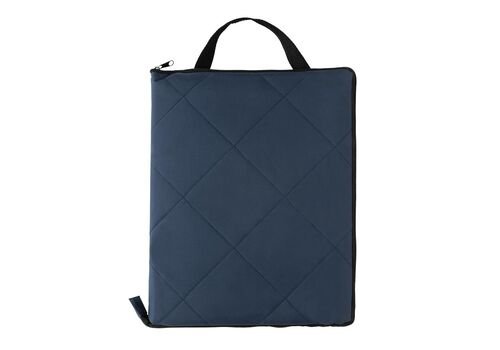 Impact Aware™ RPET foldable quilted picnic blanket, navy
