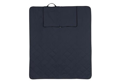 Impact Aware™ RPET foldable quilted picnic blanket, navy