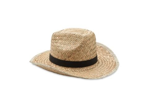 Natural straw cowboy hat