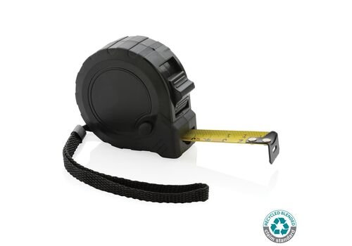 RCS recycled plastic 5M/19 mm tape with stop button, black