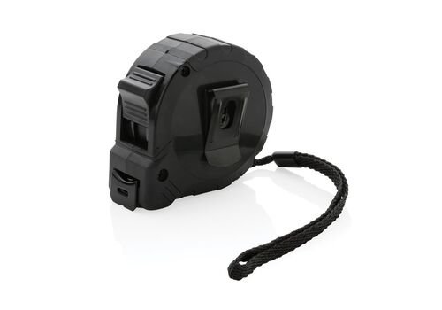 RCS recycled plastic 5M/19 mm tape with stop button, black