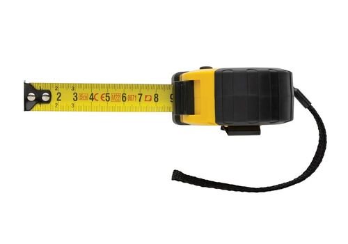 RCS recycled plastic 5M/19 mm tape with stop button, yellow