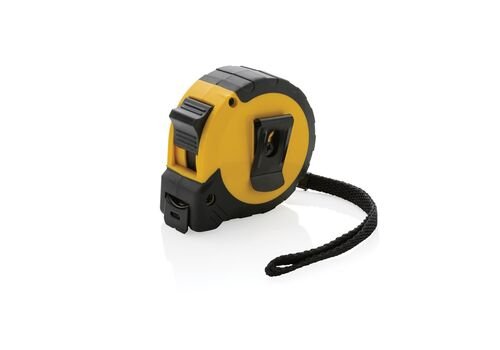 RCS recycled plastic 5M/19 mm tape with stop button, yellow