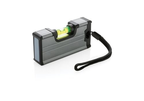 Pocket size level ruler with magnet, grey