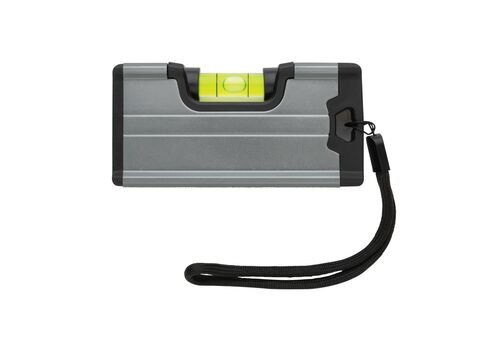 Pocket size level ruler with magnet, grey