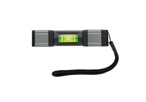 Pocket size level ruler with magnet, grey