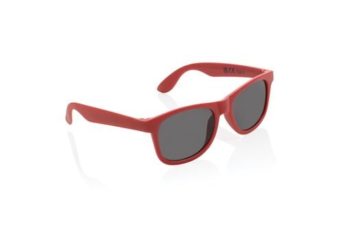 GRS recycled PP plastic sunglasses, red