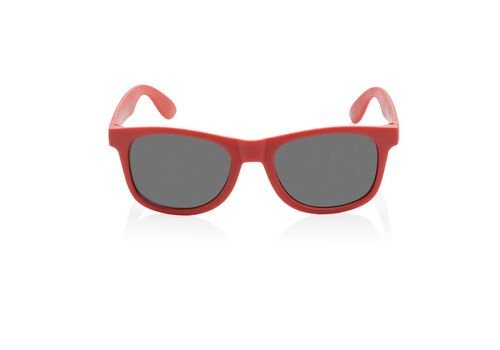 GRS recycled PP plastic sunglasses, red