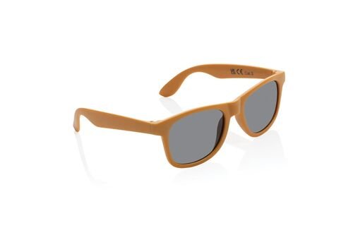 GRS recycled PP plastic sunglasses, brown