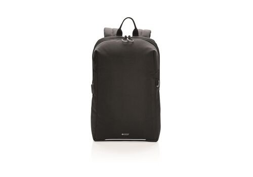 Swiss Peak AWARE™ RFID and USB laptop backpack, black