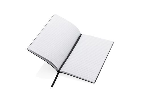 GRS certified recycled felt A5 softcover notebook, black