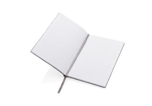 GRS certified recycled felt A5 softcover notebook, grey