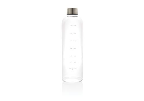 GRS RPET Motivational water bottle, transparent