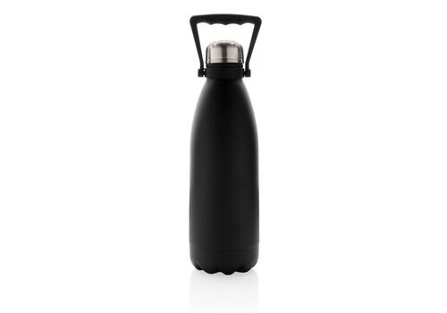 RCS Recycled stainless steel large vacuum bottle 1.5L, black