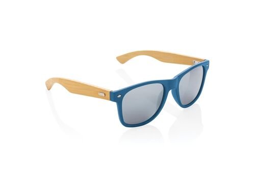 FSC® Bamboo and RCS recycled plastic sunglasses, blue
